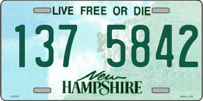 NH license plate 1375842