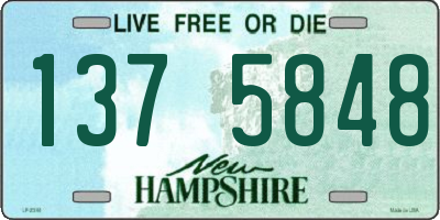 NH license plate 1375848