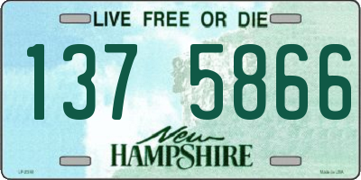 NH license plate 1375866