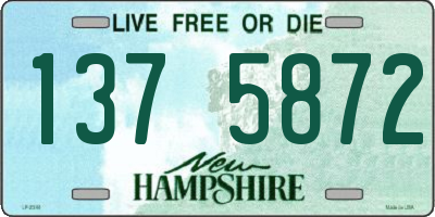 NH license plate 1375872