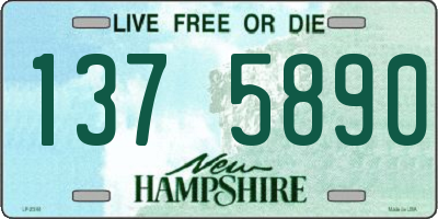 NH license plate 1375890