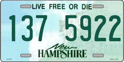 NH license plate 1375922