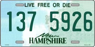 NH license plate 1375926