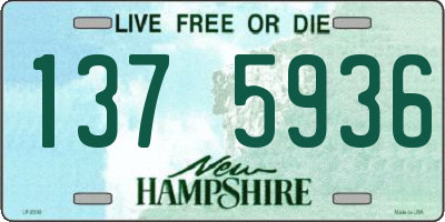 NH license plate 1375936