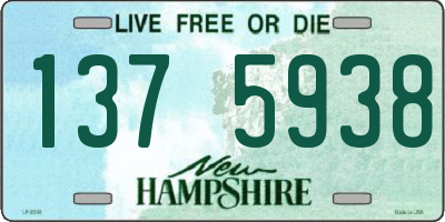 NH license plate 1375938