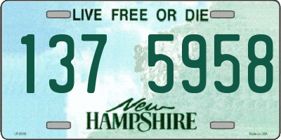 NH license plate 1375958