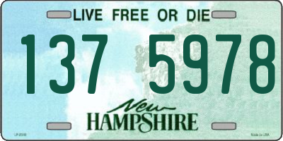 NH license plate 1375978