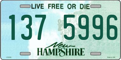 NH license plate 1375996