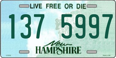 NH license plate 1375997