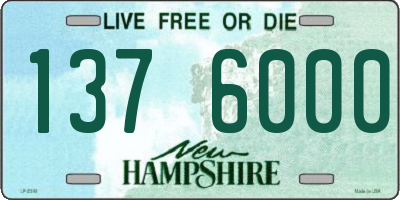 NH license plate 1376000