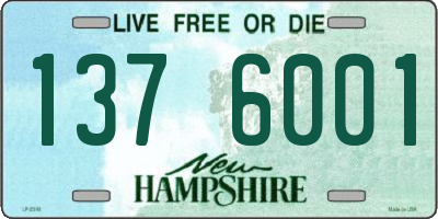 NH license plate 1376001
