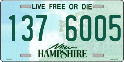 NH license plate 1376005