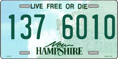 NH license plate 1376010