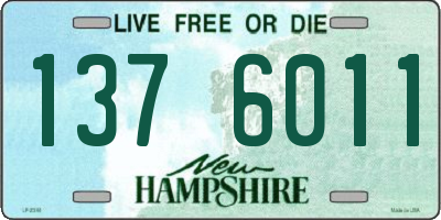 NH license plate 1376011