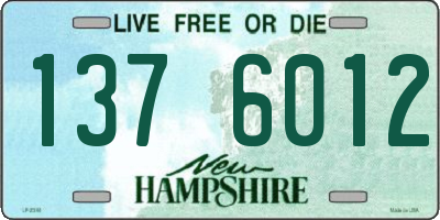 NH license plate 1376012