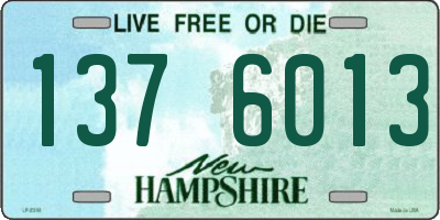 NH license plate 1376013