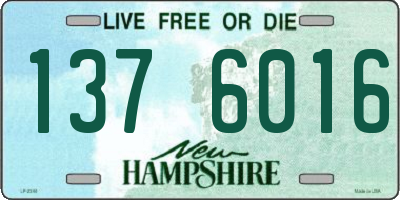 NH license plate 1376016