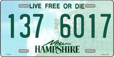 NH license plate 1376017