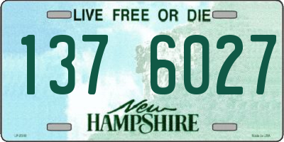 NH license plate 1376027