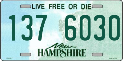 NH license plate 1376030