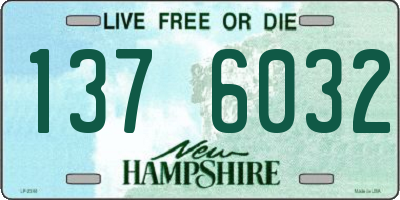 NH license plate 1376032