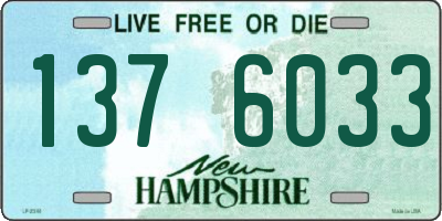 NH license plate 1376033