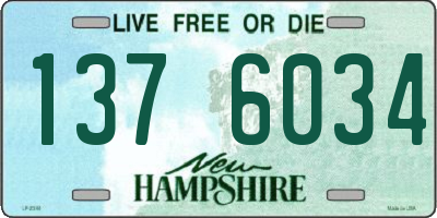 NH license plate 1376034