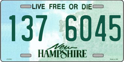 NH license plate 1376045