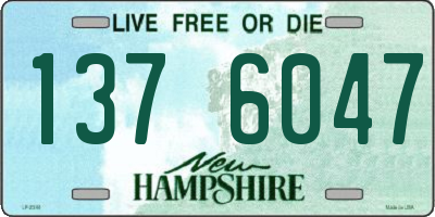 NH license plate 1376047
