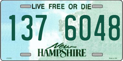 NH license plate 1376048