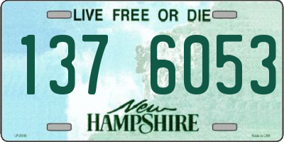 NH license plate 1376053