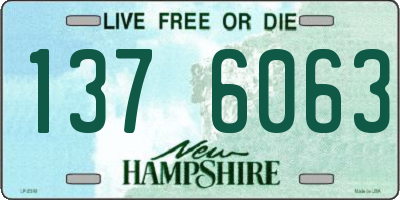 NH license plate 1376063