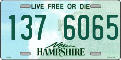 NH license plate 1376065