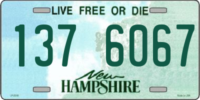 NH license plate 1376067