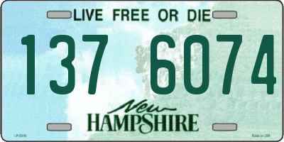 NH license plate 1376074