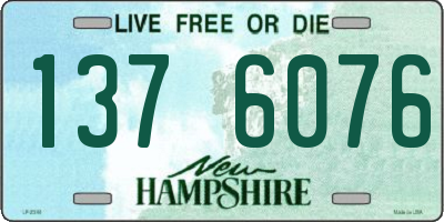 NH license plate 1376076