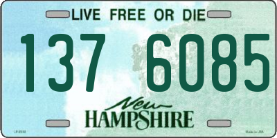 NH license plate 1376085