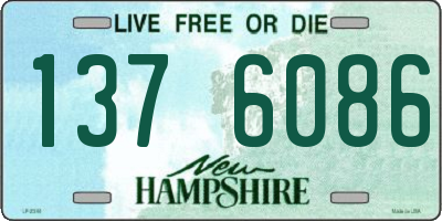 NH license plate 1376086