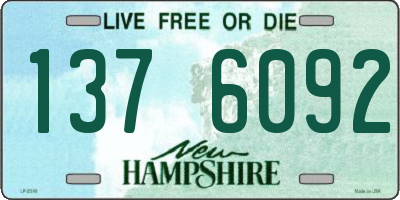 NH license plate 1376092