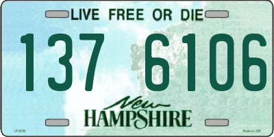 NH license plate 1376106