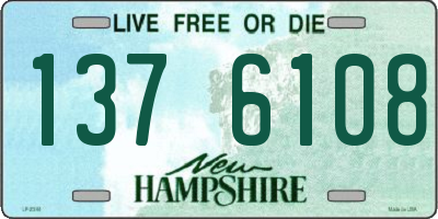 NH license plate 1376108