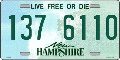 NH license plate 1376110