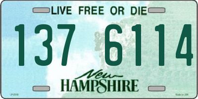 NH license plate 1376114