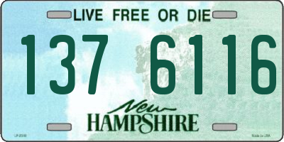 NH license plate 1376116