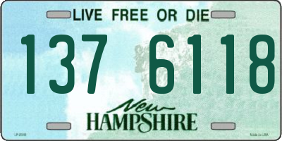 NH license plate 1376118