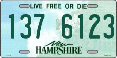 NH license plate 1376123