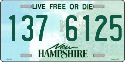 NH license plate 1376125