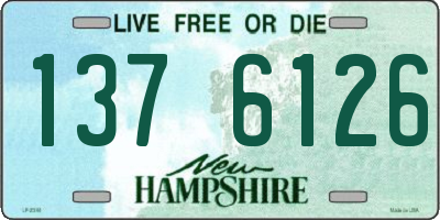 NH license plate 1376126