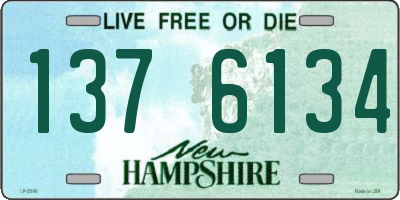 NH license plate 1376134