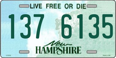 NH license plate 1376135